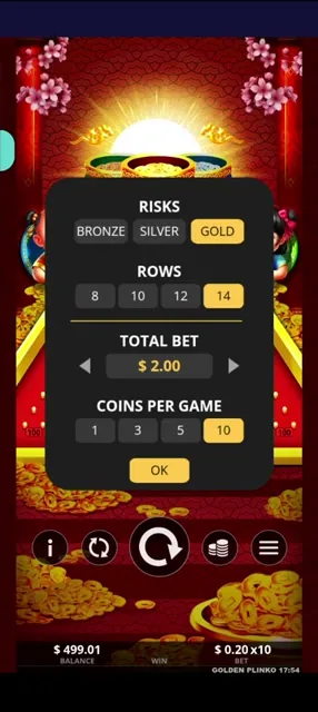 Golden Plinko — captura