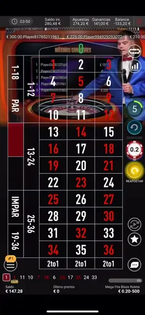 Mega Fire Blaze Ruleta Espana — captura