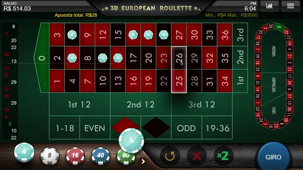 Ruleta Francesa en Vivo — captura