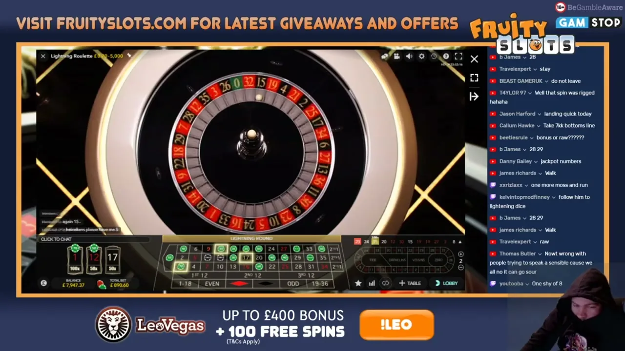 Ruleta Relámpago en Vivo — captura