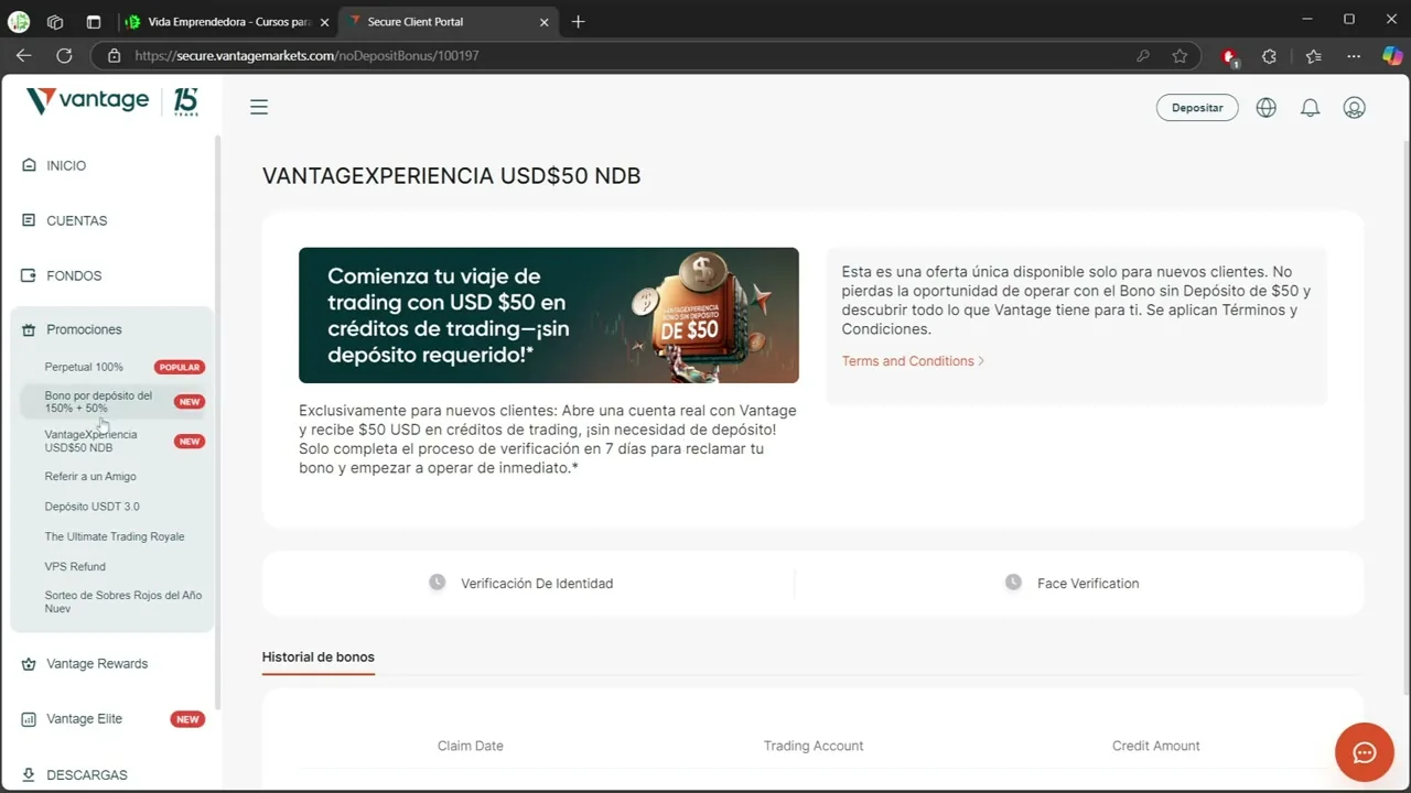 bono sin deposito — captura